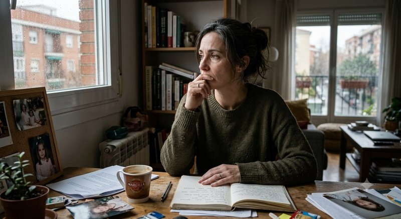 Persona adulta pensativa que reflexiona sobre el trauma infantil no resuelto y su presente